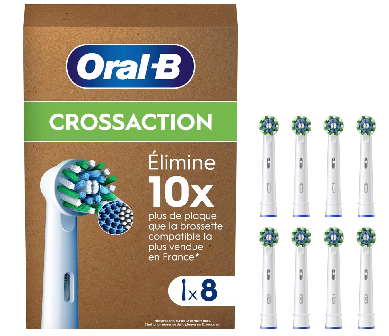 Lot De 8 Brossettes De Rechange Cross Action